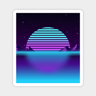 Calming Neon Sunset Magnet