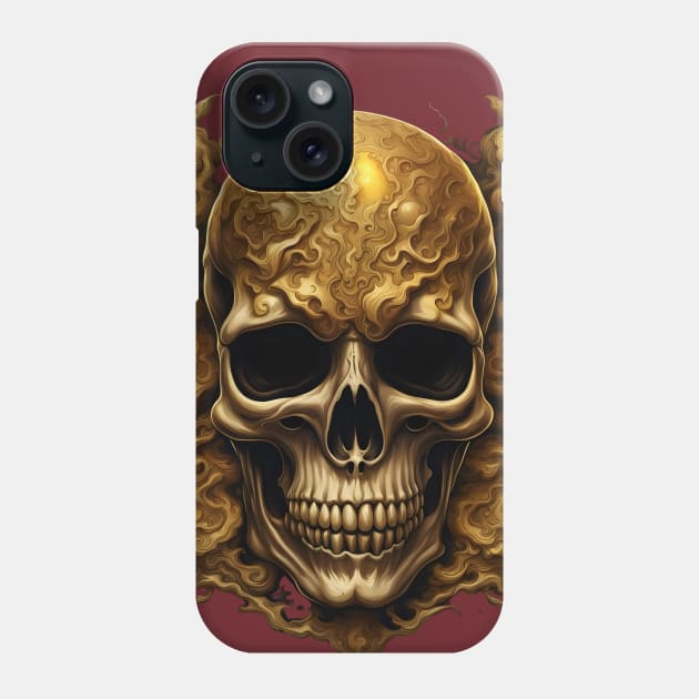 Golden Skull Phone Case by Fantasyscape