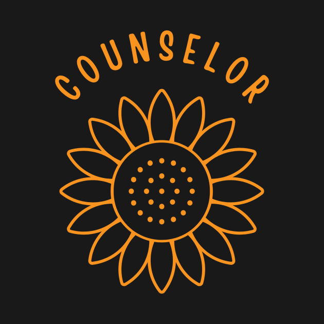 Minimalist sunflower counselor back to school Counselor by tziggles