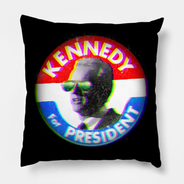 KENNEDY FOR PRESIDENT WITH SHADES Pillow by BobbyBros