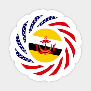 Bruneian American Multinational Patriot Flag Series Magnet