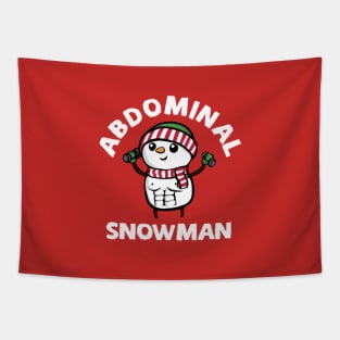 Abdominal Snowman - cute funny christmas design Tapestry