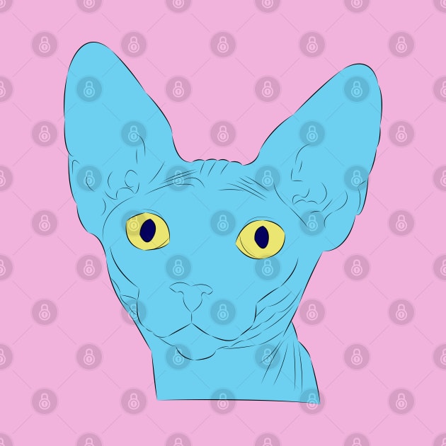 Blue Sphynx Cat by LiLian-Kaff