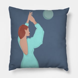 Blu lady 6 Pillow