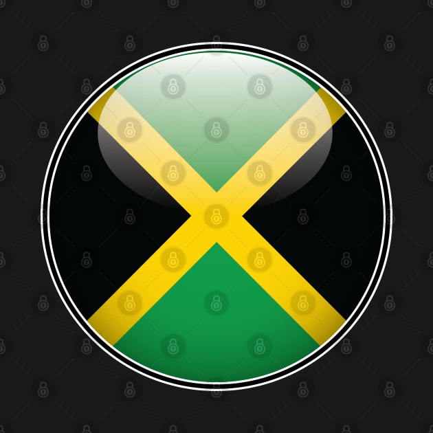 Jamaican National Flag Glossy Button by IslandConcepts