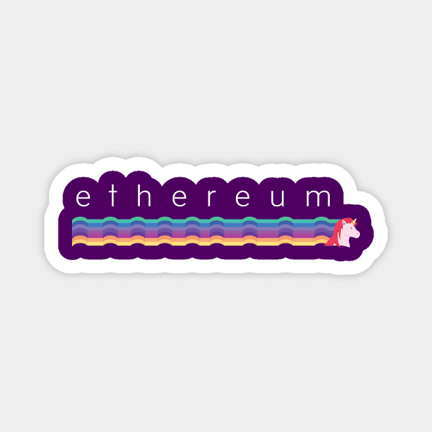 Ethereum unicorn Magnet by mangobanana