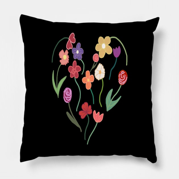 Flower Heart Pillow by Repeat Candy