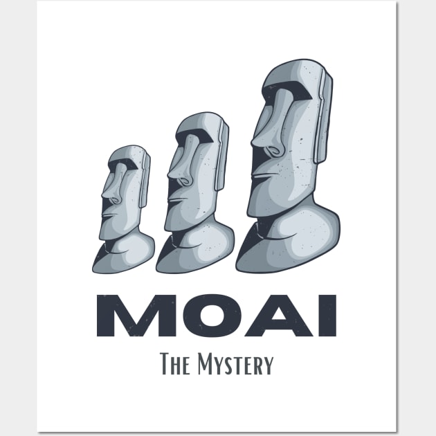 Moai Art Print Easter Island Head Wall Art Travel Poster 