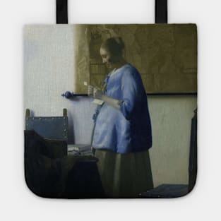 Woman Reading a Letter by Jan Vermeer Tote