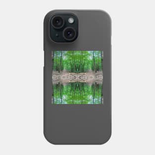 Endless Forest Of Green Trees (with text) Phone Case