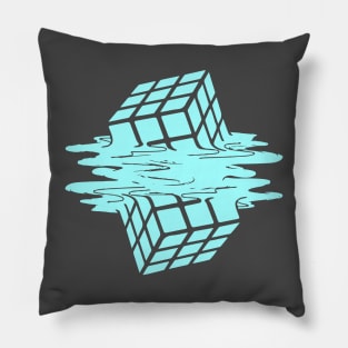 melting rubik cube Pillow