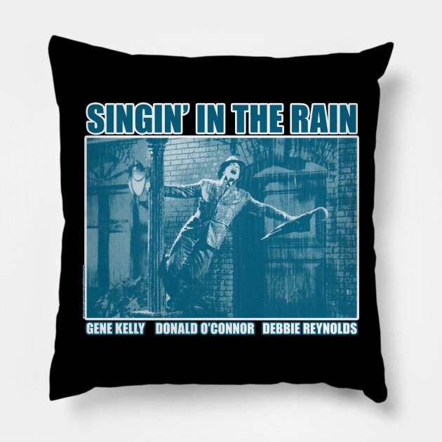 singin in the rain grunge Pillow by Genetics art