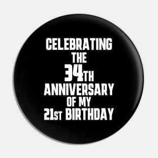 55th birthday Pin