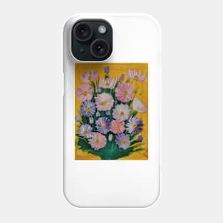 abstract style wildflowers in pastel colors Phone Case