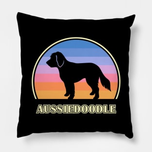 Aussiedoodle Vintage Sunset Dog Pillow