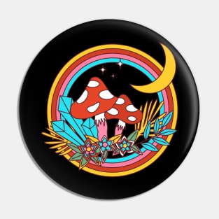 Trippy Mushrooms Pin