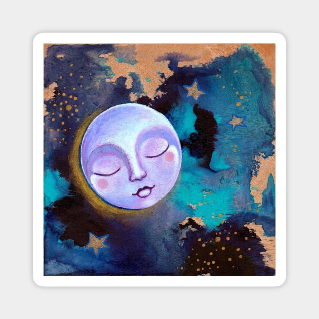 Lavender Moon Magnet by gaea