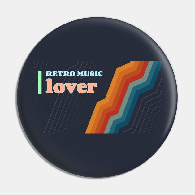 Retro Music Lover Pin by High Altitude