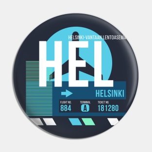 Helsinki (HEL) Airport // Sunset Baggage Tag Pin