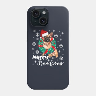 Merry Frenchmas Funny French Bulldog Christmas Frenchi Dogmas Phone Case