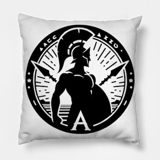 Achilles silhouette for mythology lovers Pillow