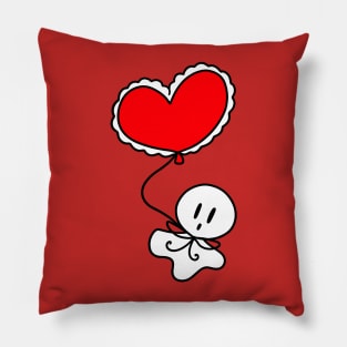 Heart Balloon Ghost Pillow