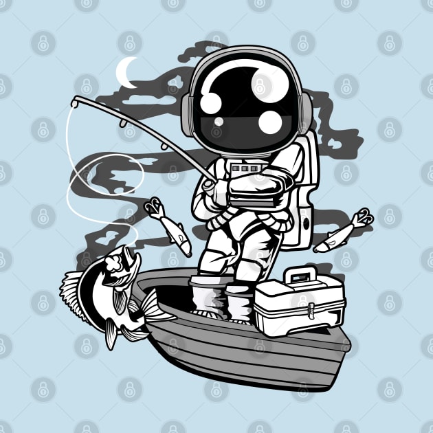 astronaut fisherman by Mako Design 