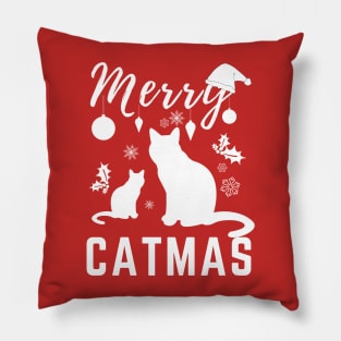 Merry Catmas the funny merry Christmas concept for cat lover Pillow