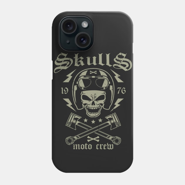 Skulls Moto Crew Phone Case by Durro