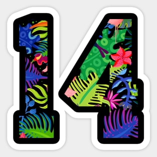 Number 14 Basketball Stickers for Sale