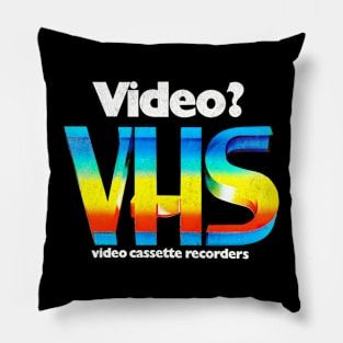 Vintage VHS Logo Design Pillow