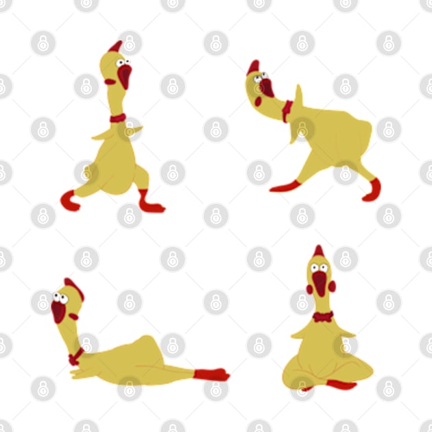 Yoga Rubber Chicken by Licença Poética