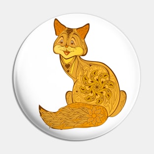Magic gold fox Pin