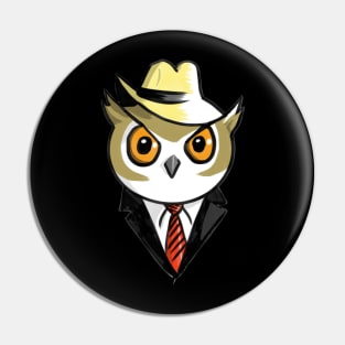 Owl Capone Pin