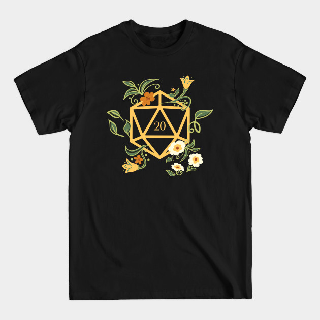 Polyhedral D20 Dice for Plant Lovers - Dungeons And Dragons - T-Shirt