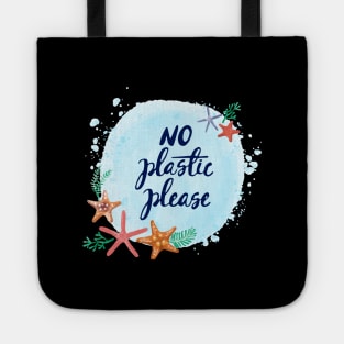 'No Plastic Please' Ocean Conservation Shirt Tote