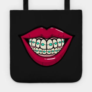 Big Smile with braces Tote