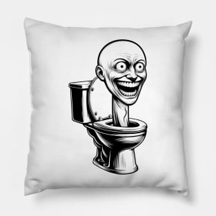 Skibidi Toilet: Modern and Terrifying Design Pillow