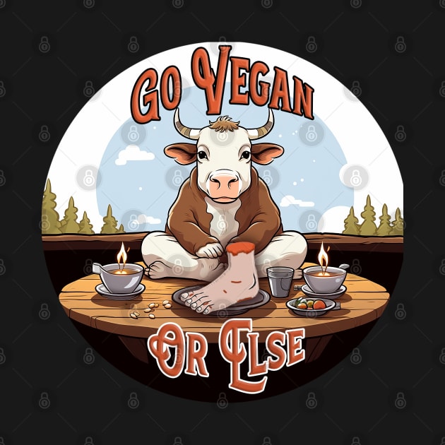 Go Vegan (Or Else) by nonbeenarydesigns