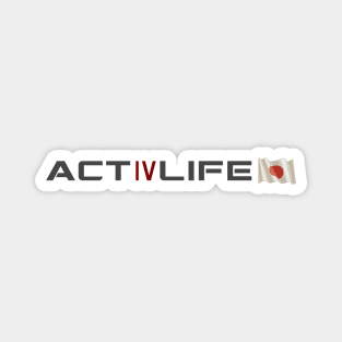 Assured Outfit by Activlife Wear Japan Japanese Flag Tagline Logo Sports Branding Magnet