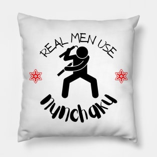 real men use fists Pillow
