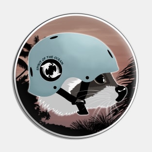 Surfing Raccoon Pin