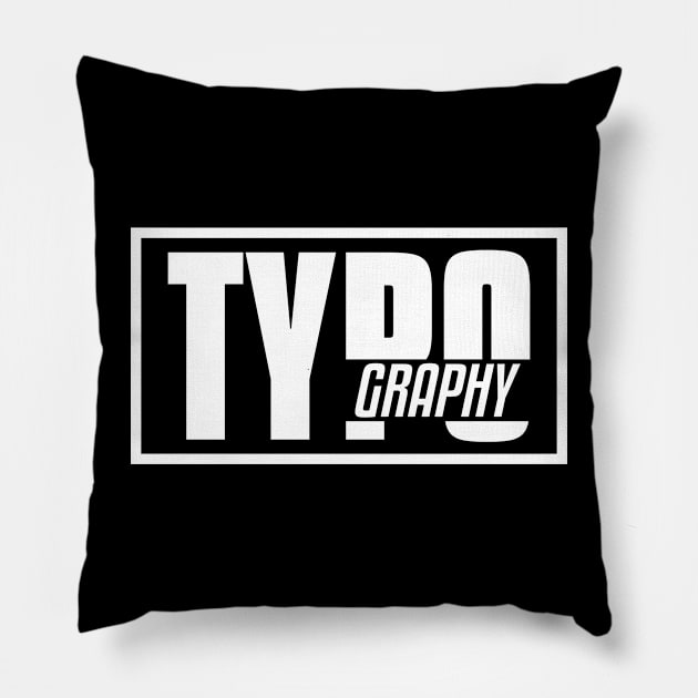 typography white design from typography dose Pillow by Typography Dose