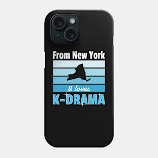 From New York and loves K-Drama outline of state Phone Case