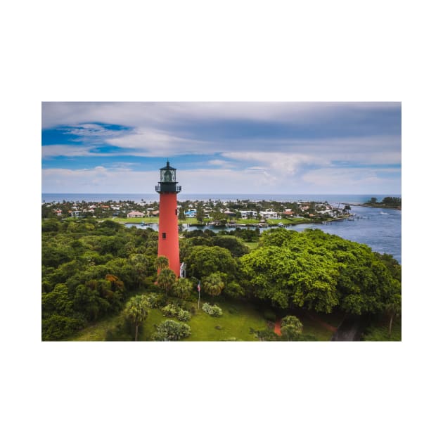 Aerial Drone Image - Jupiter Inlet Lighthouse by StacyWhite