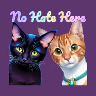 The babies say  - No Hate Here Rainbow Text Purple T-Shirt