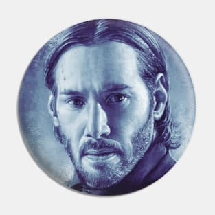 John Wick Painterly Portrait Pin