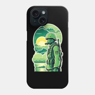 Soldiers Facing the Setting Sun Phone Case