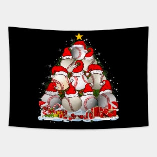 Baseball Funny Baseball Christmas Tree Xmas Tapestry