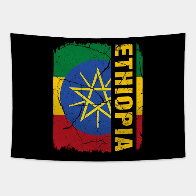 Vintage Ethiopian Flag Ethiopia Pride Roots Heritage Tapestry by snnt